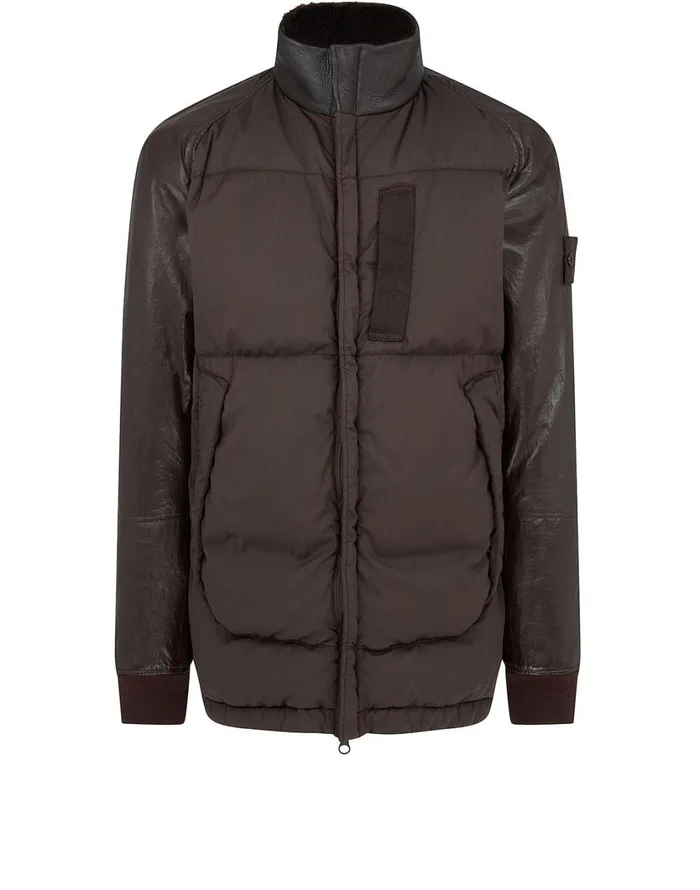 002F3 Featherweight Leather With Stretch Wool Nylon Down Ghost Piece Blouson In Dark BrownJackets Dark Brown Mens Stone Island Coats and Jackets 002F3 Featherweight Leather With Stretch Wool Nylon Down Ghost Piece Blouson In Dark BrownJackets Dark Brown Mens Stone Island Coats and Jackets