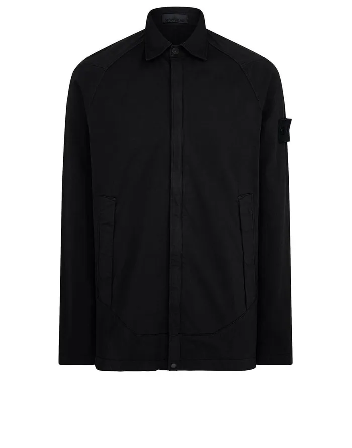 116F4 Overshirt In BlackOvershirts Black Mens Stone Island Overshirts