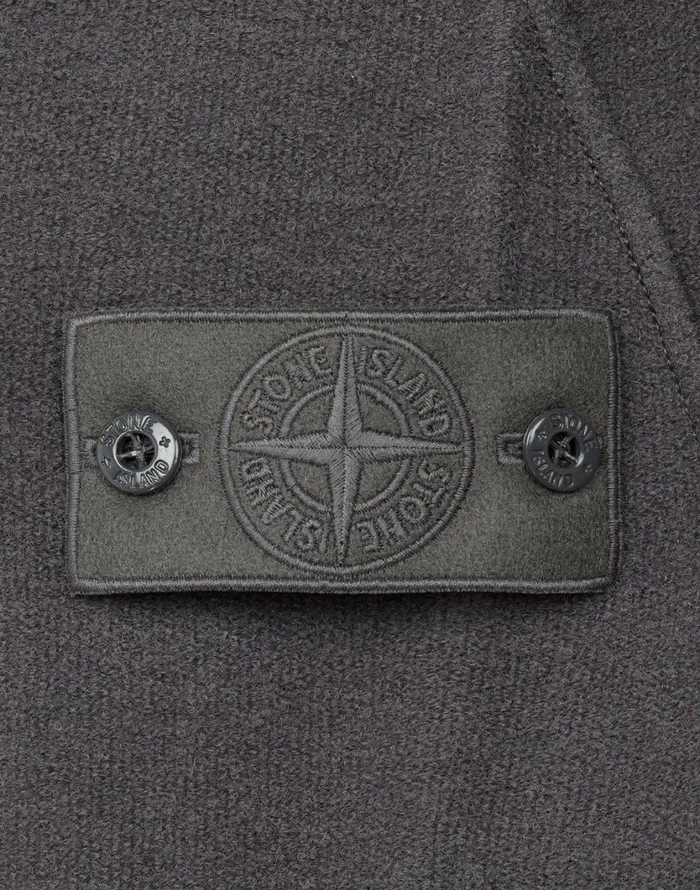 651F5 Hooded Full Zip Sweatshirt In Smoky GreySweatshirts Smoky Grey Mens Stone Island Sweatshirts