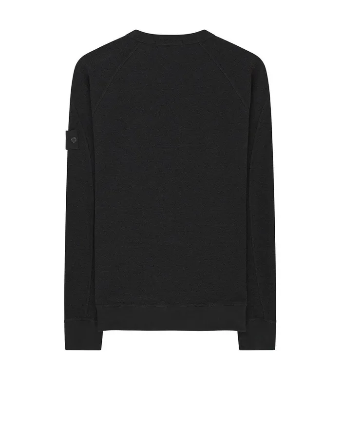 654F5 Crewneck Sweatshirt In BlackSweatshirts Black Mens Stone Island Sweatshirts