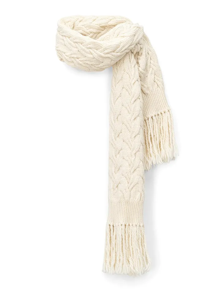 ALC Accessories Emilia Wool Cable Scarf Off White 8211 Women
