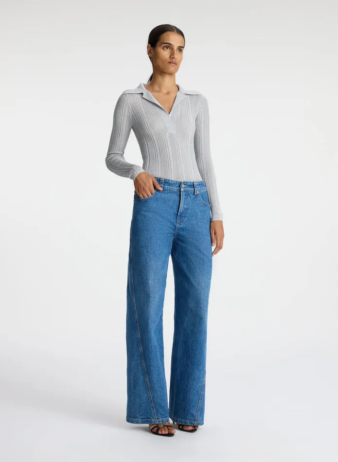 ALC Bottoms Abbott Stretch Denim Jean Medium Wash 8211 Women