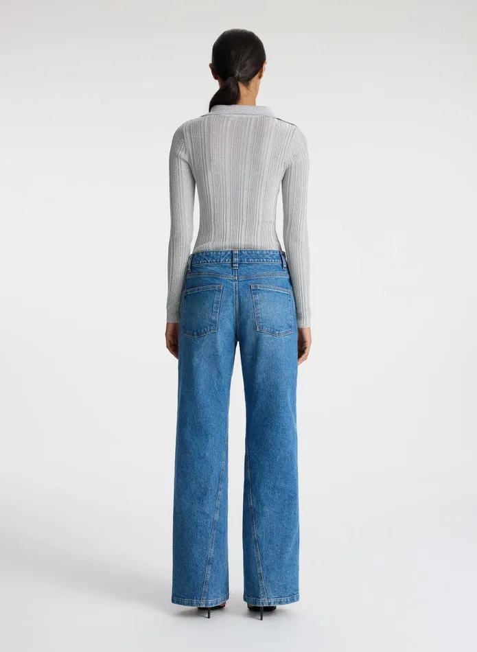 ALC Bottoms Abbott Stretch Denim Jean Medium Wash 8211 Women