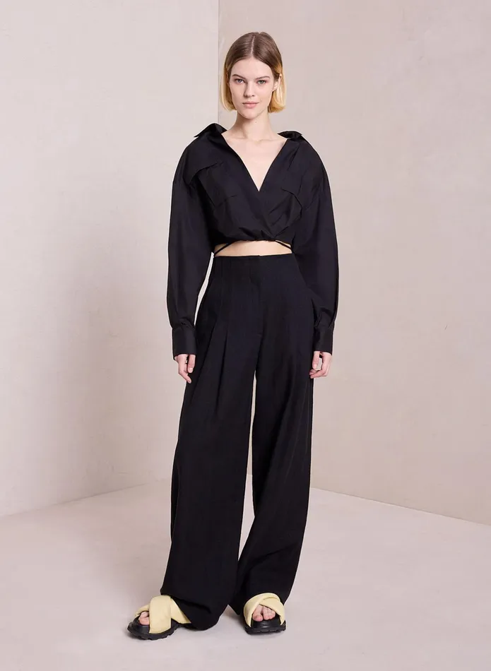 ALC Bottoms Bennett Linen Pant Black 8211 Women