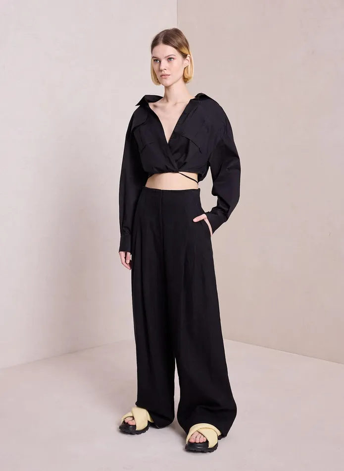 ALC Bottoms Bennett Linen Pant Black 8211 Women
