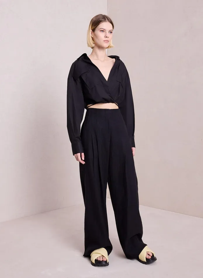 ALC Bottoms Bennett Linen Pant Black 8211 Women