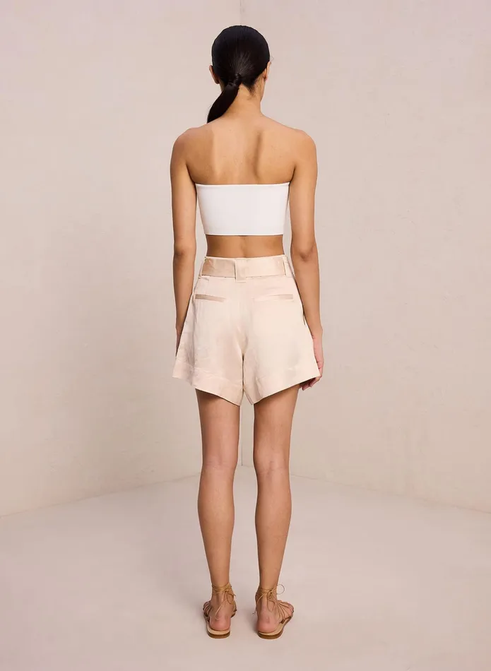 ALC Bottoms Dempsey Linen Shine Short Light Buff 8211 Women