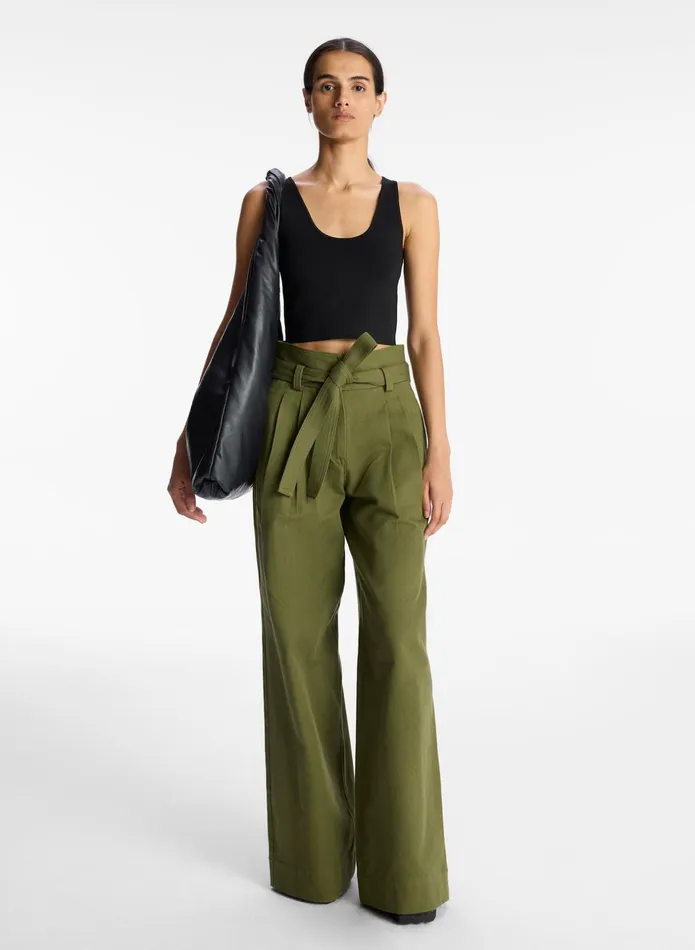 ALC Bottoms Emily Cotton Twill Pant Olive 8211 Women