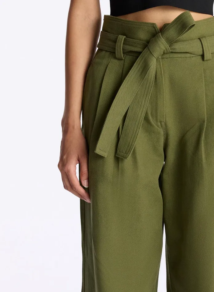 ALC Bottoms Emily Cotton Twill Pant Olive 8211 Women