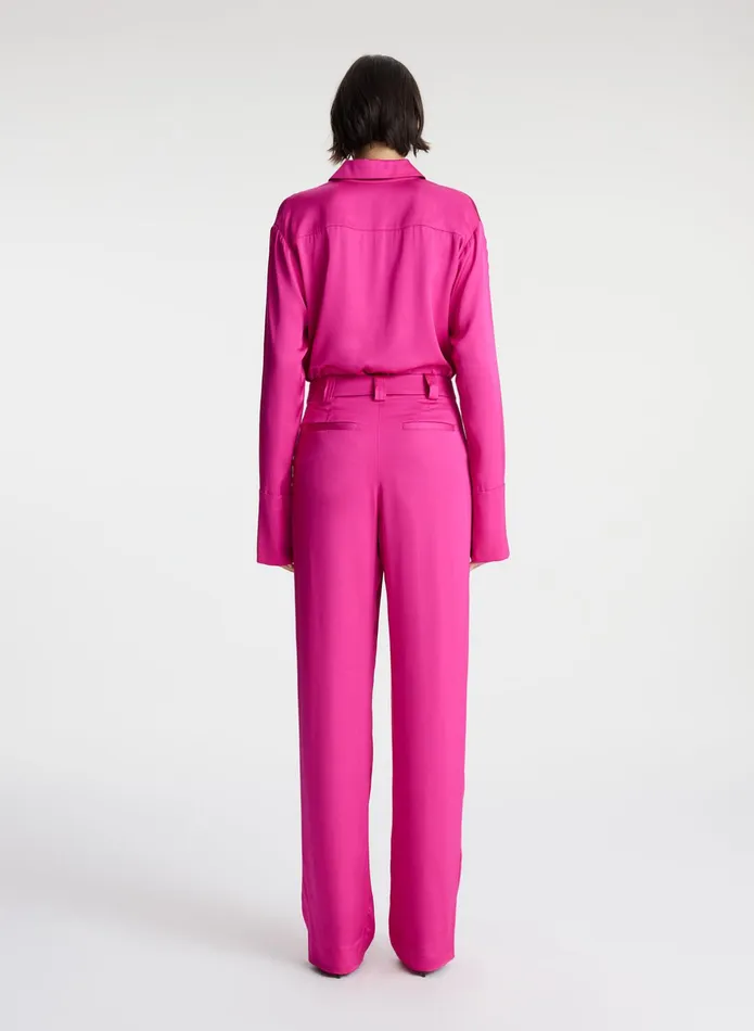 ALC Bottoms Fynn Satin Pant Disco Pink 8211 Women