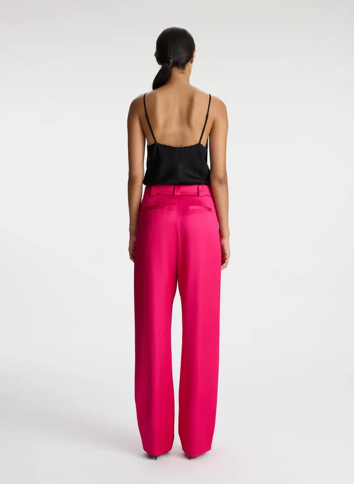 ALC Bottoms Fynn Structured Satin Pant Disco Pink 8211 Women