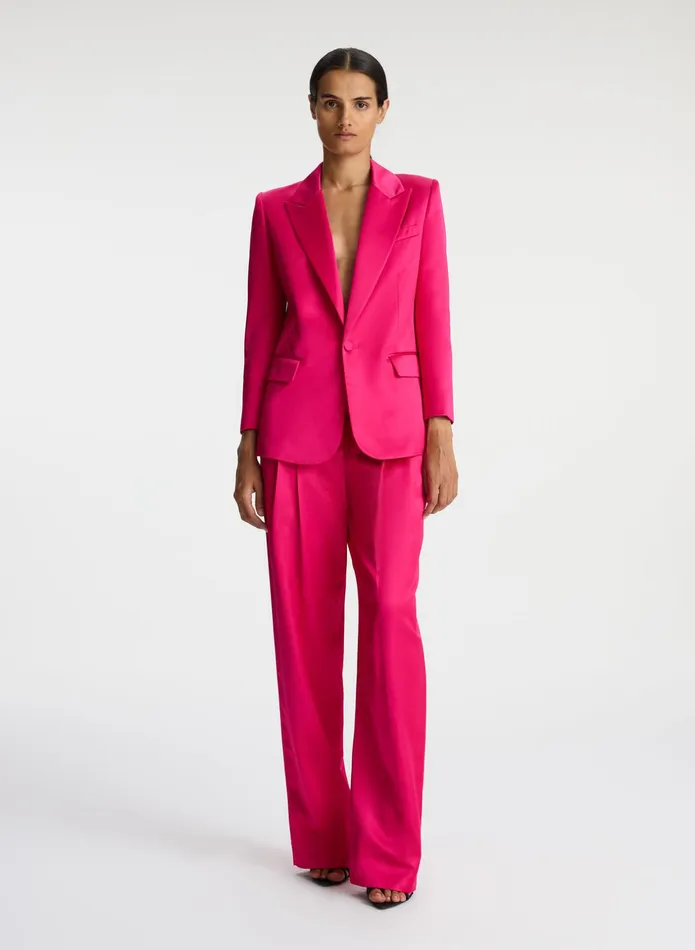 ALC Bottoms Fynn Structured Satin Pant Disco Pink 8211 Women