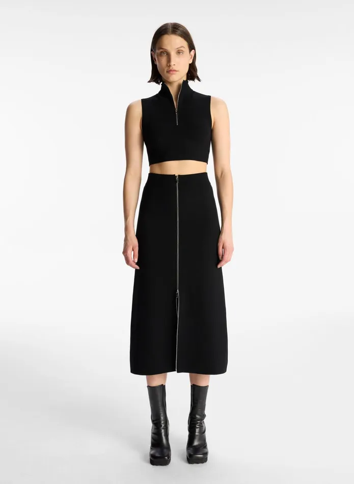 ALC Bottoms Natalia Knit Midi Skirt Black 8211 Women