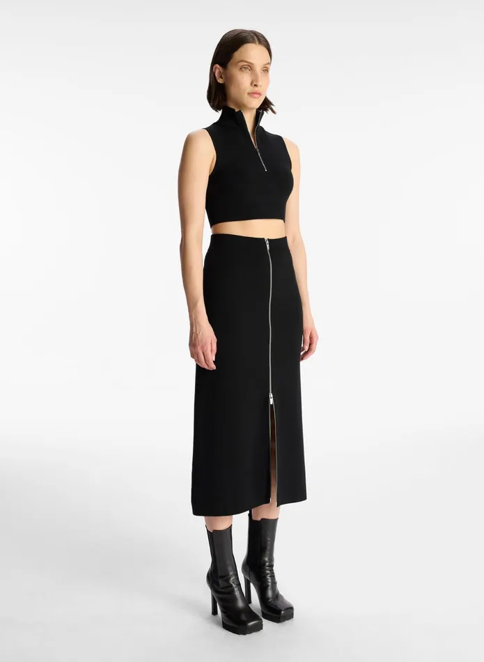 ALC Bottoms Natalia Knit Midi Skirt Black 8211 Women
