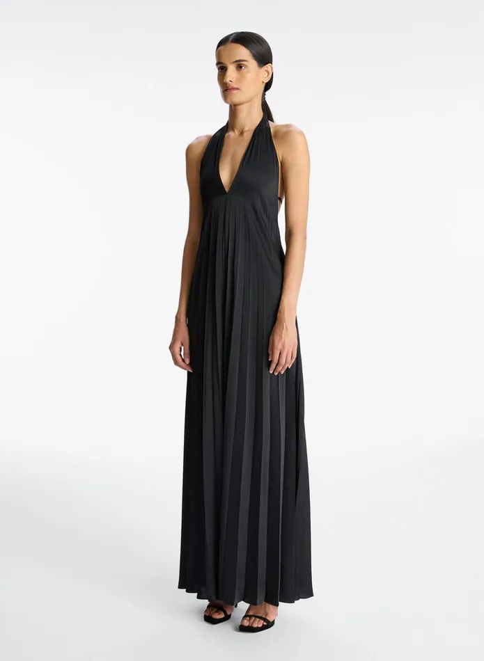 ALC Bottoms Rio Satin Pleated Jumpsuit Black 8211 Women