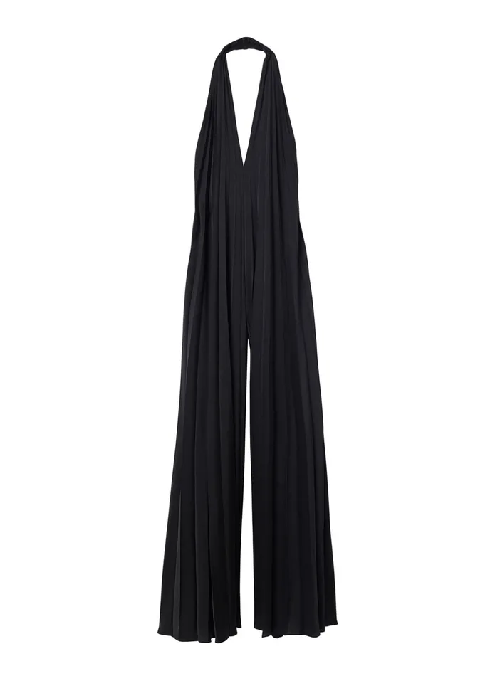 ALC Bottoms Rio Satin Pleated Jumpsuit Black 8211 Women
