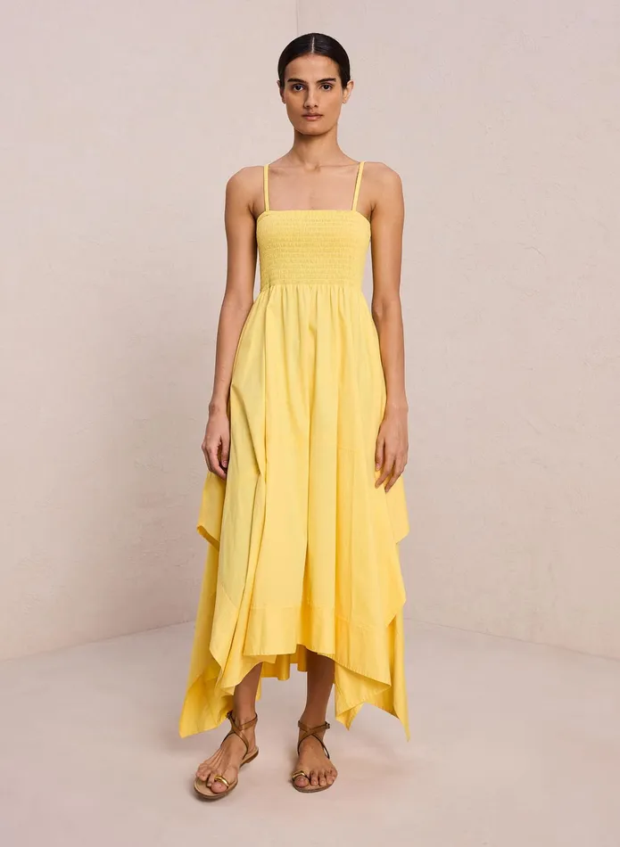 ALC Dresses Adriana Cotton Midi Dress Sunlit 8211 Women