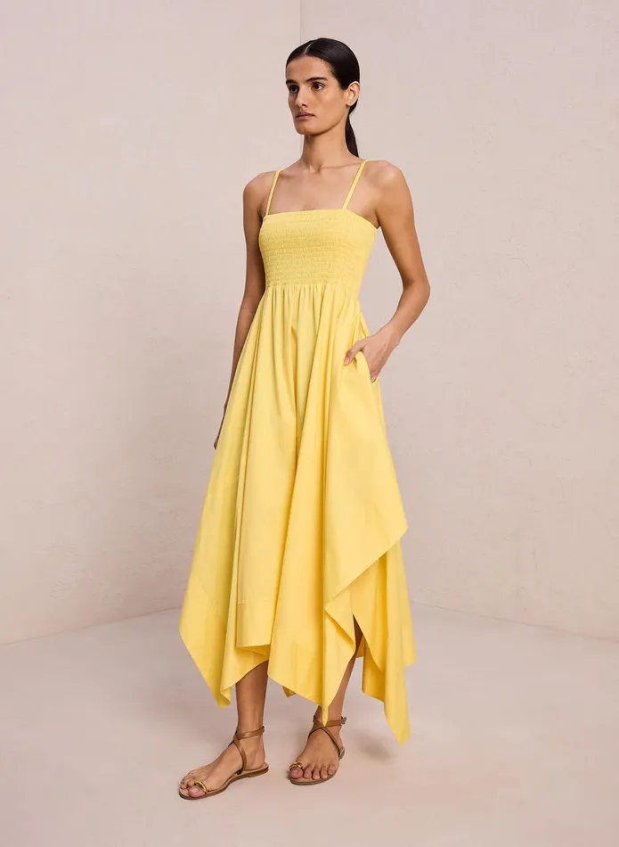 ALC Dresses Adriana Cotton Midi Dress Sunlit 8211 Women