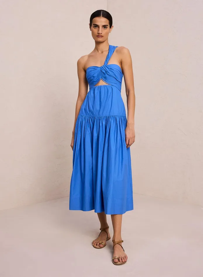 ALC Dresses Aubrey Cotton Midi Dress Coastal Blue 8211 Women