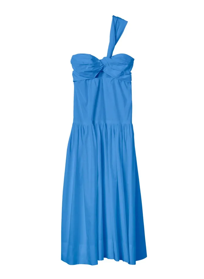 ALC Dresses Aubrey Cotton Midi Dress Coastal Blue 8211 Women