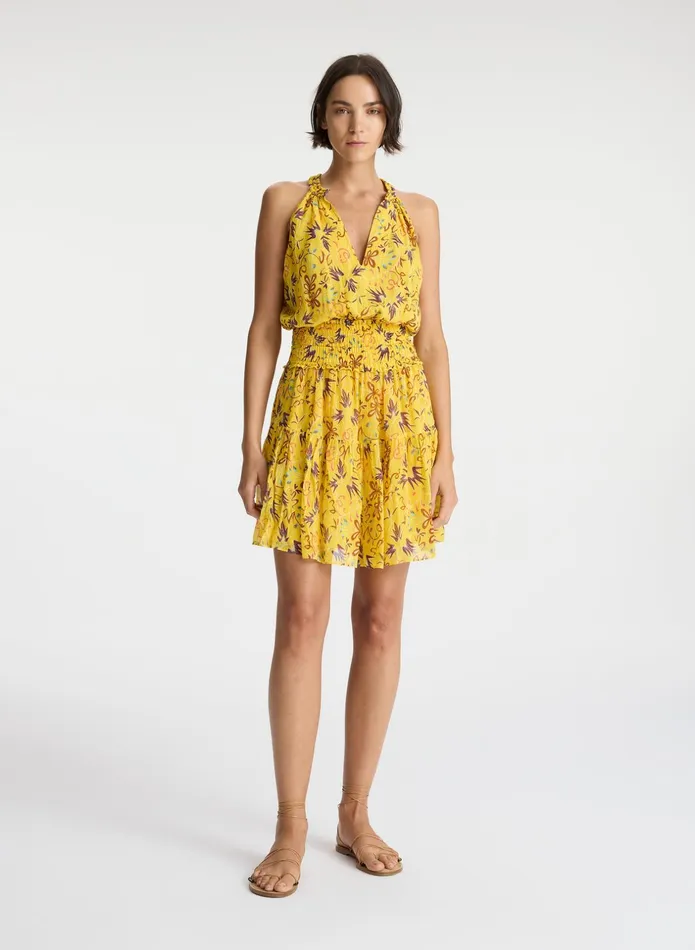 ALC Dresses Courtney Silk Mini Dress Sole Multi 8211 Women