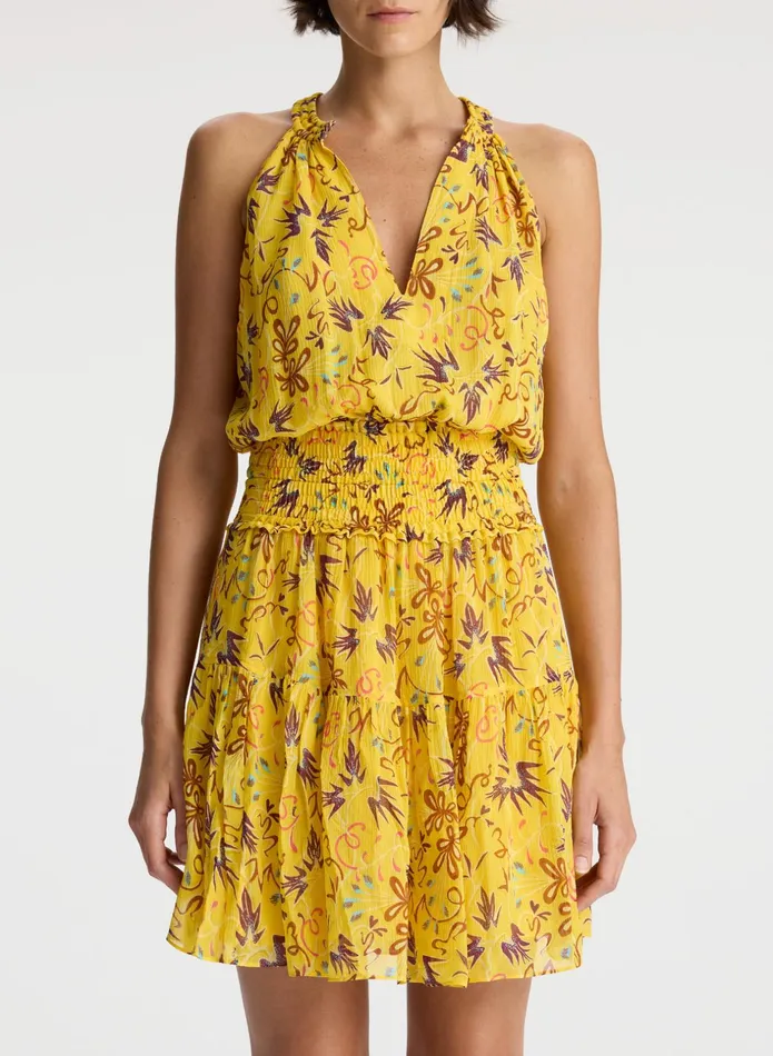 ALC Dresses Courtney Silk Mini Dress Sole Multi 8211 Women