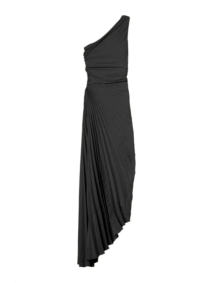 ALC Dresses Delfina Matte Pleated Dress Black 8211 Women