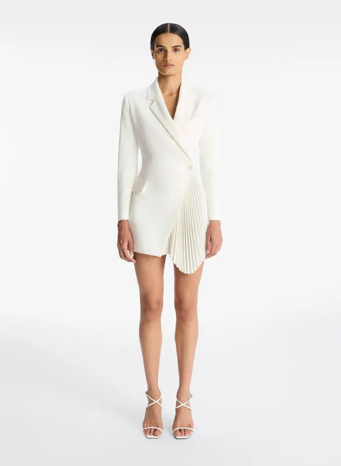 ALC Dresses Juliet Pleated Blazer Dress Daikon 8211 Women