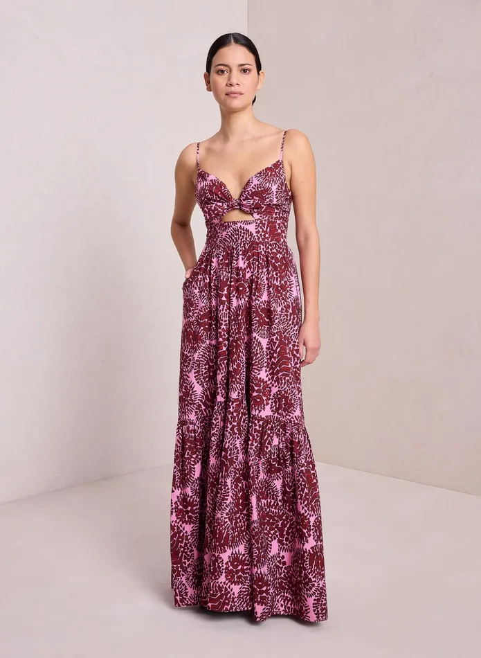 ALC Dresses Laura Cotton Maxi Dress Applerose Combo 8211 Women