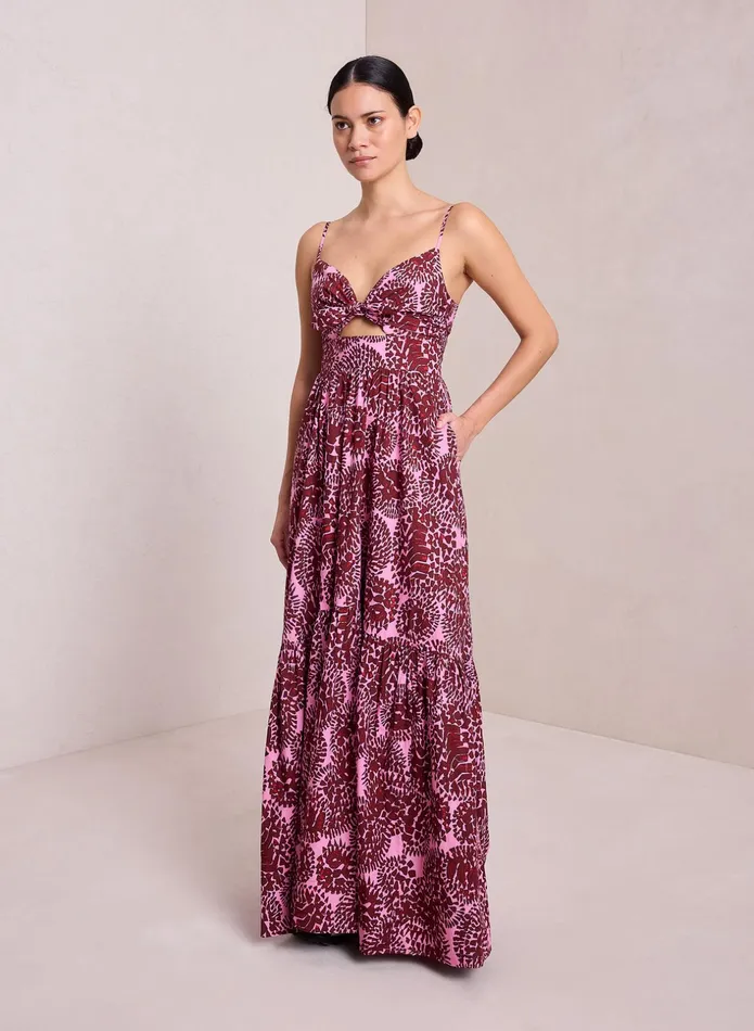 ALC Dresses Laura Cotton Maxi Dress Applerose Combo 8211 Women
