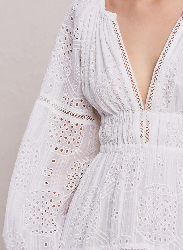 ALC Dresses Mackenna Eyelet Maxi Dress Whitecream 8211 Women