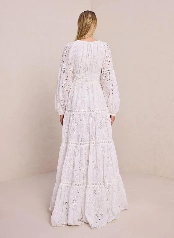 ALC Dresses Mackenna Eyelet Maxi Dress Whitecream 8211 Women