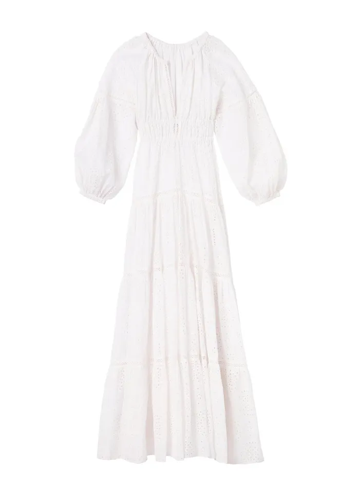 ALC Dresses Mackenna Eyelet Maxi Dress Whitecream 8211 Women