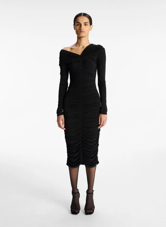 ALC Dresses Marie Jersey Midi Dress Black 8211 Women