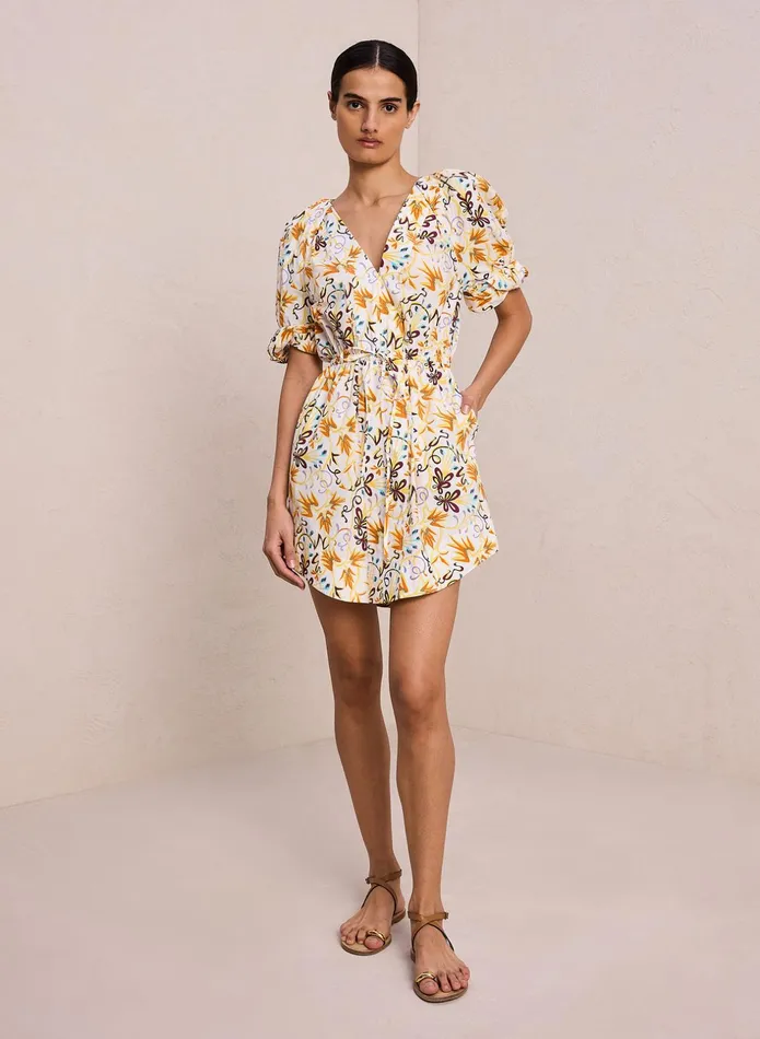 ALC Dresses Mia Cotton Mini Dress White Multi 8211 Women