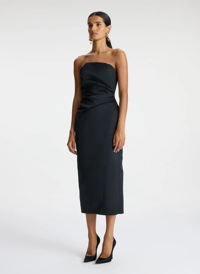 ALC Dresses Nata Strapless Satin Dress Black 8211 Women