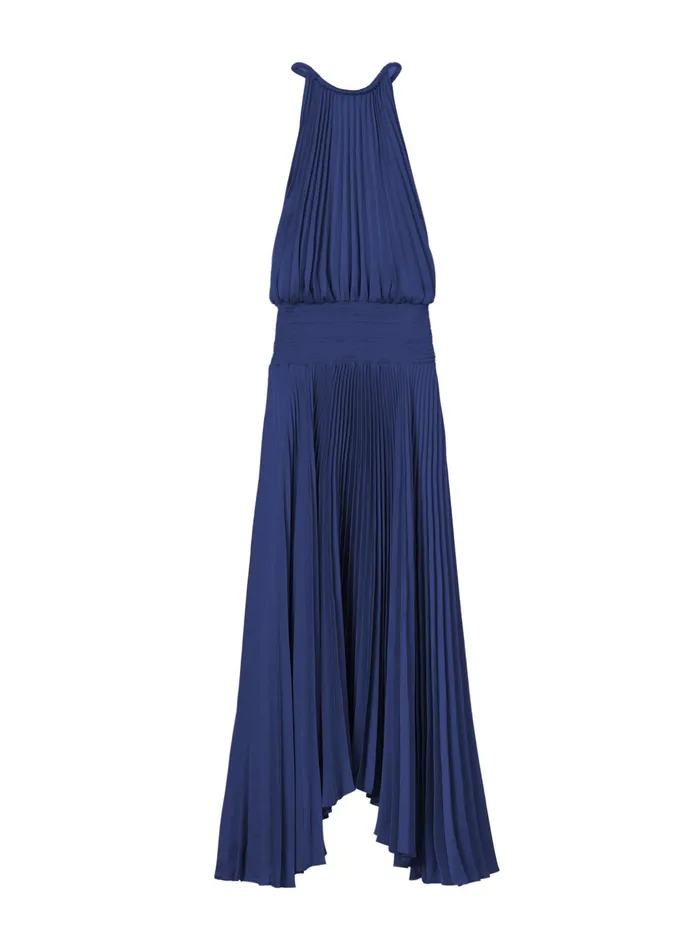 ALC Dresses Renzo Ii Satin Pleated Dress Riviera 8211 Women