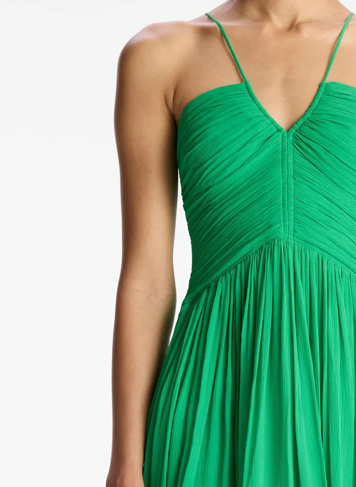 ALC Dresses Rumi Silk Chiffon Dress Verde 8211 Women