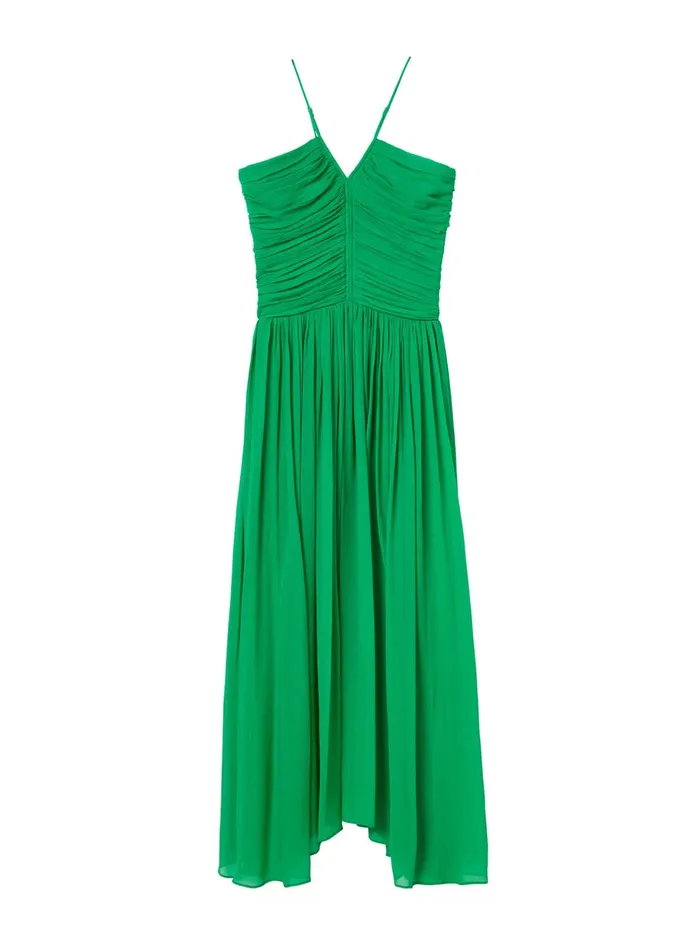 ALC Dresses Rumi Silk Chiffon Dress Verde 8211 Women
