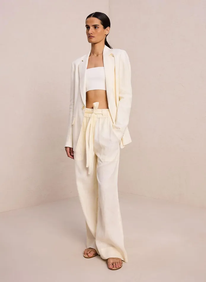 ALC Jackets and Coats Arlo Linen Jacket Cream 8211 Women