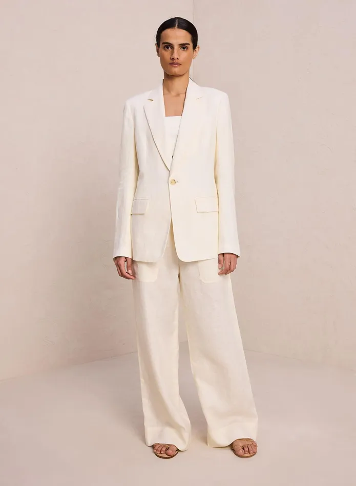 ALC Jackets and Coats Arlo Linen Jacket Cream 8211 Women