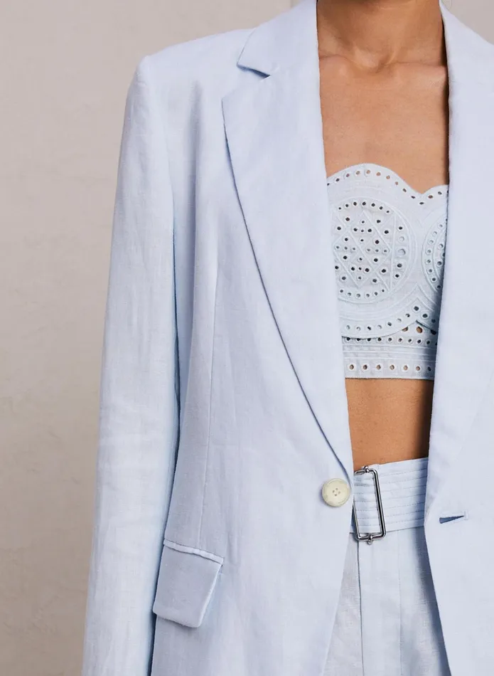 ALC Jackets and Coats Arlo Linen Jacket Ice Water 8211 Women