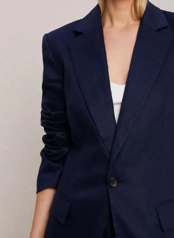 ALC Jackets and Coats Arlo Linen Jacket Midnight 8211 Women