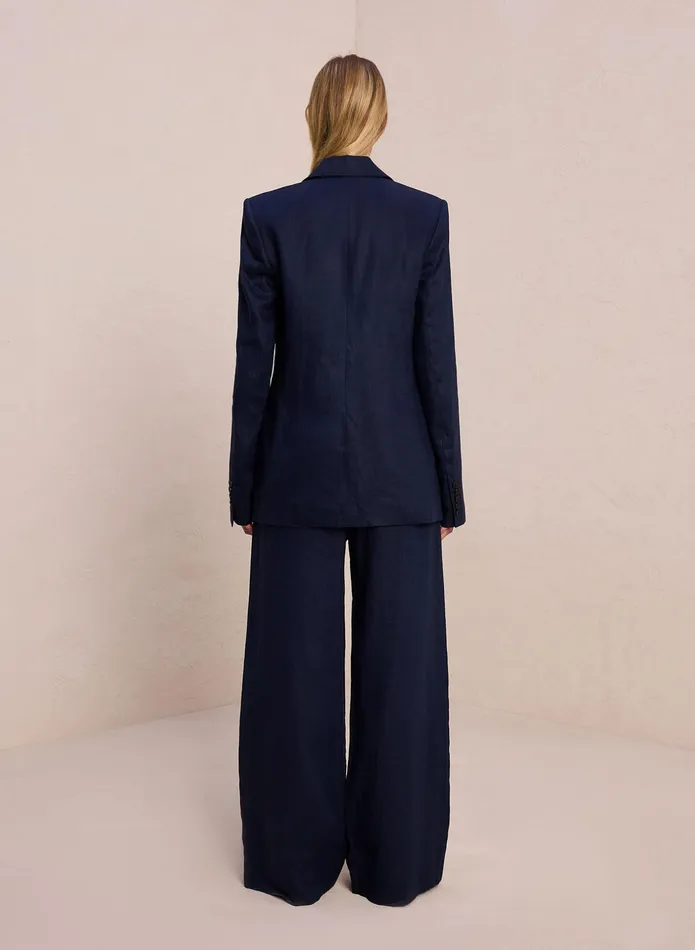 ALC Jackets and Coats Arlo Linen Jacket Midnight 8211 Women