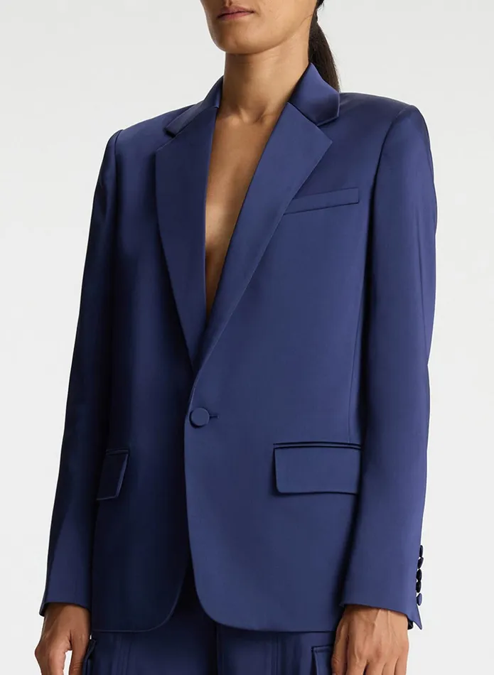 ALC Jackets and Coats Axel Satin Jacket Evening Blue 8211 Women