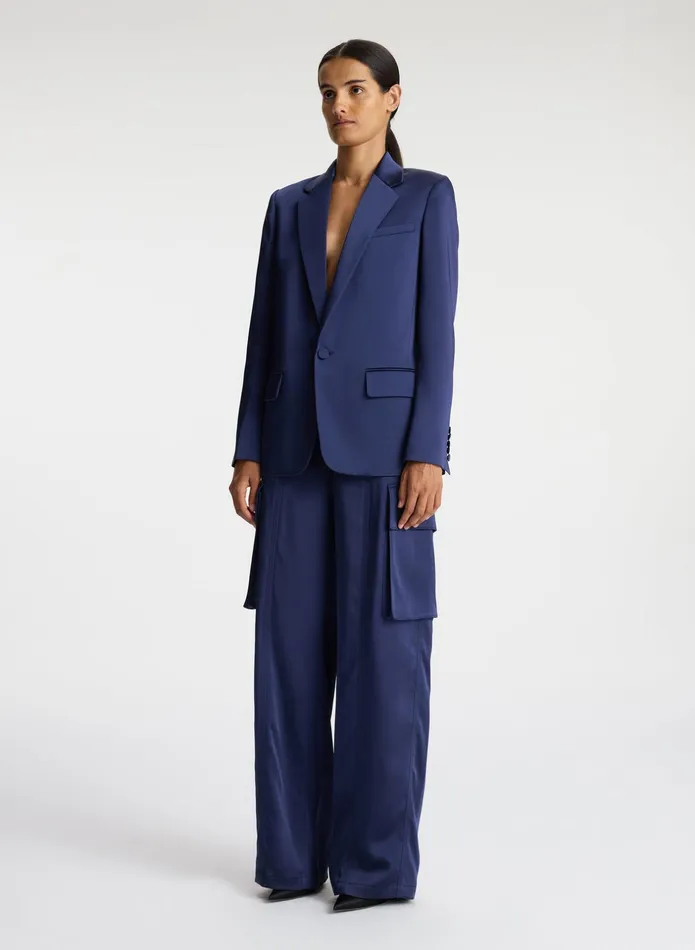 ALC Jackets and Coats Axel Satin Jacket Evening Blue 8211 Women