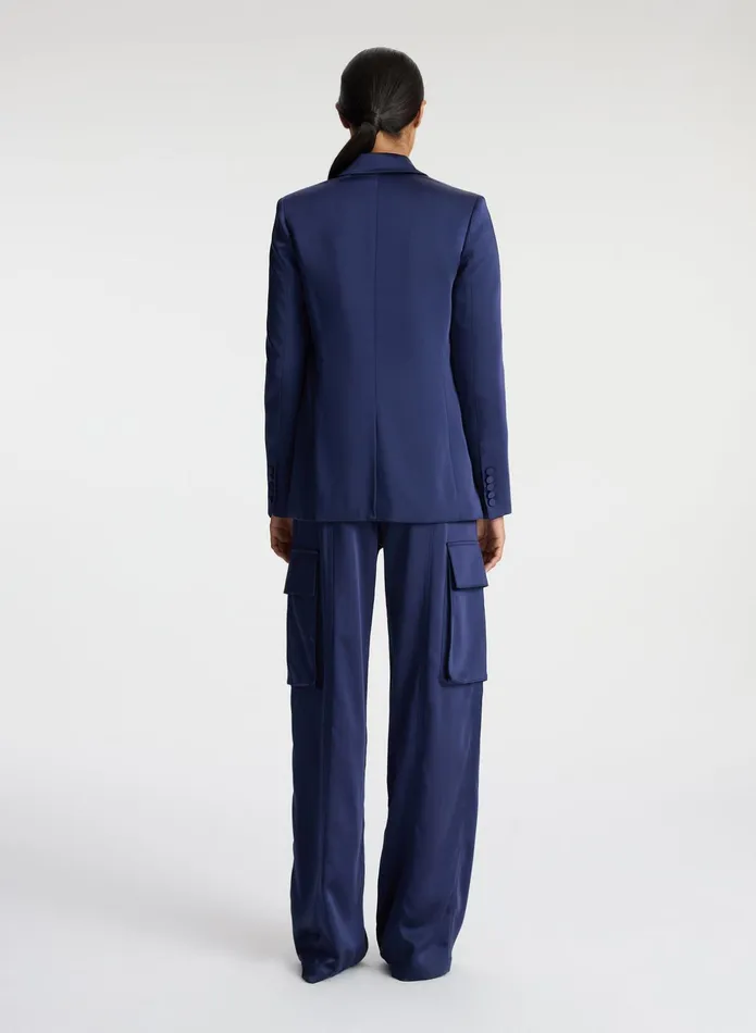 ALC Jackets and Coats Axel Satin Jacket Evening Blue 8211 Women