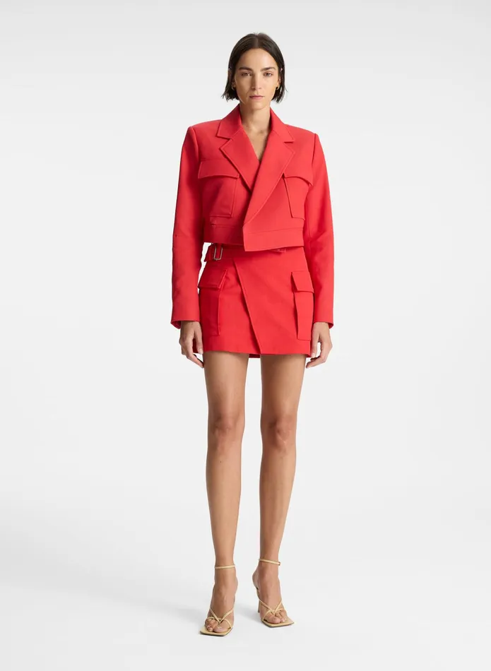 ALC Jackets and Coats Reeve Cropped Jacket Ruby 8211 Women