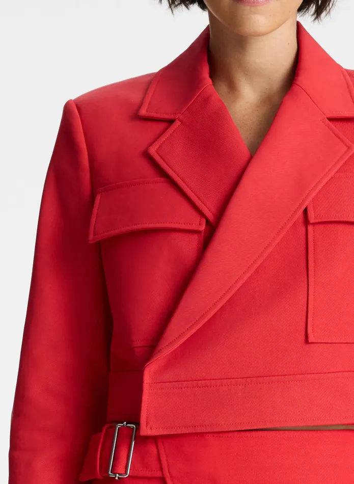 ALC Jackets and Coats Reeve Cropped Jacket Ruby 8211 Women