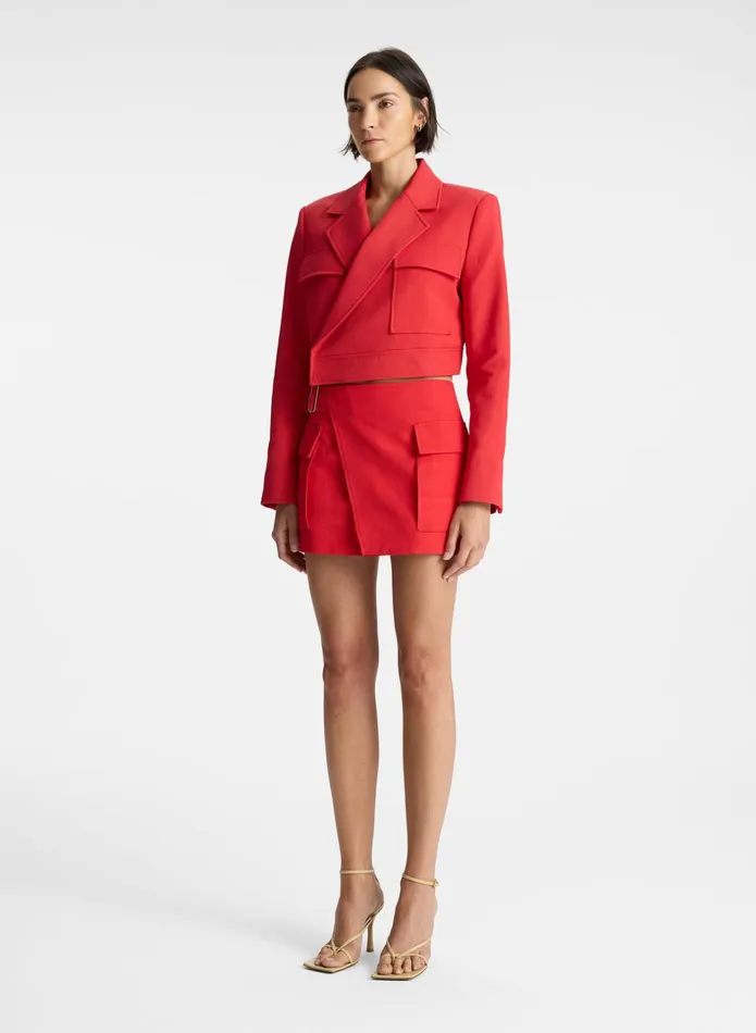 ALC Jackets and Coats Reeve Cropped Jacket Ruby 8211 Women